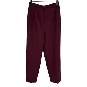 Pendleton 100% Virgin Wool Trousers Plum Purple 8 Petite High Waist Old Money